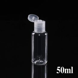 Eenvoudige Plastic Fles Flip Vlinderdeksel Voor Vloeistof 5ML 10ML 20ML 30ML 50ML 60ML 100ML 120ML Reizen Essentiële Oliën Parfum PET-flessen Met Caps