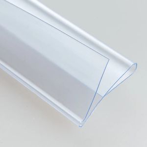 Eenvoudige Plastic PVC Plank Datastrips S N Type op Mechandise Prijs Prater Teken Display Label Kaarthouder voor Winkel Glazen Rek 100 stuks