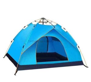 Tente automatique pliante simple à ouverture rapide pour deux personnes Tentes de camping en plein air Tente de protection UV pour la randonnée Pique-nique Voyager Abri de plage auvent