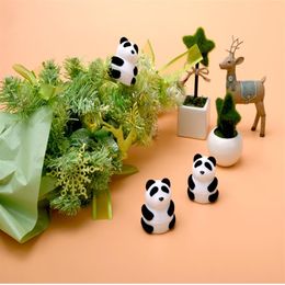 Eenvoudige Zeven Schattige Dieren Ring Box Plastic Massaal Sieraden Display Oorstekers Case Zwart en Wit Panda Jewerly Container261G