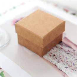 Sept festivals de haute qualité Festival Boîte de bijoux Muji Lovers Ring Box Boad Gift Pack Kraft Paper Box For Women Jewelry D251V