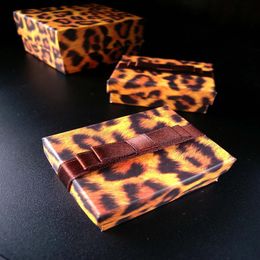 Простая коробка для колец «Семь влюбленных» с леопардовым принтом, коробка-педант, модная упаковка для ожерелья, специальный футляр для ювелирных изделий, модная коробка для сережек, риб297h