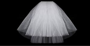 Voile de Mariage en Tulle court Simple, bon marché, voile de mariée blanc ivoire, pour mariée, accessoires de Mariage, 2019, 9978747