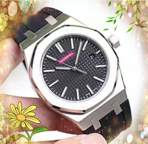 Eenvoudige skelet wijzerplaat Designer Mens Watches 42 mm Casual Business Fashion Premium Clock roestvrij staal rubber kwarts Batterij horloge Relojes de Marca Mujer
