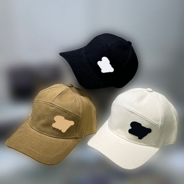 Casquette de baseball simple couleur unie Nouvelle toile Tendance Lettre Broderie Logos Patch Large Brim Ball Cap Mode Sports de plein air Duck Tongue Cap