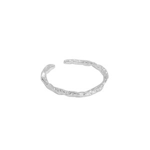 Anillo 100% de plata esterlina 925 de estilo Simple para mujeres y niñas, anillos pequeños irregulares geométricos, regalos de cumpleaños, de Navidad