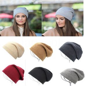 Style Simple automne hiver vêtements doux femmes mince exquis tricoté sortie chaud résistant au froid mode Bonnet crâne bonnets chapeau DD589
