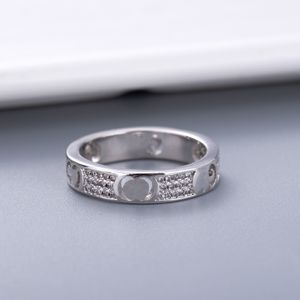 Simple Style Couple Ring Personality for Lover Ring Diamond Fashion Ring High Quality Silver Plated Rings Jewelry Supply