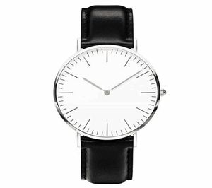 Eenvoudige stijl kwarts klok geen ultrathin militair leger lederen horloges2366717