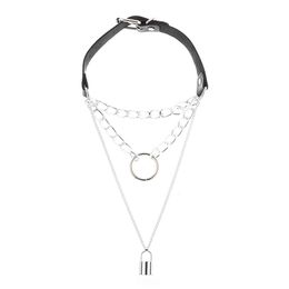 Collier de chaîne en cuir élégant simple pour toute occasion accessoires de bijoux