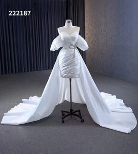 Eenvoudige trouwjurk lieverd off-shoulder moderne bruidsjurk SM222187
