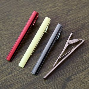 Andere bruidegomaccessoires Simple Tie Clips modestijl metalen goudkleurige balk praktische stropdas sluitingsplaseren pin man cadeau voor heren