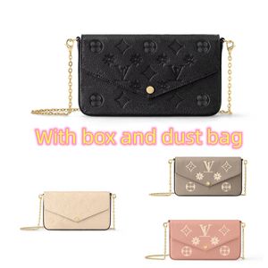 10A de alta calidad Multi Pochette Felicie de lujo para mujer cartera de diseñador monedero titular de la tarjeta monederos diseñador mujer bolso para hombre carteras portafoglio uomo portefeuille