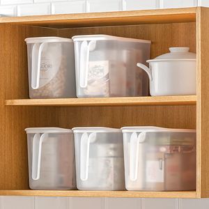 Poignée d'organisation scellée par armoire transparente simple avec la boîte de stockage de nourriture d'articles divers de cuisine de couvercle
