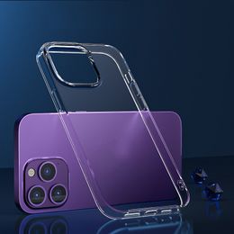 Eenvoudige transparante Clear Phone TPU -cases voor iPhone 14 13 12 11 Pro Max XS X XR 7 8 Plus Mini Protect Cover Shockproof Mobile Case
