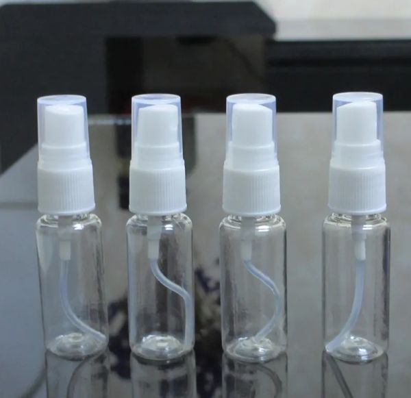 Botellas de perfume de plástico transparente simple 10ml 20ml 30ml 50ml 60ml 100ml Botella de spray de niebla fina de plástico transparente PET vacía para limpiar aceites esenciales de viaje