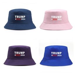 Eenvoudige Trump Emmer Cap Verenigde Staten Presidentiële verkiezing Trump 2024 Fisherman Hat Outdoor Lente Zomer Herfst Outdoor T2I51855