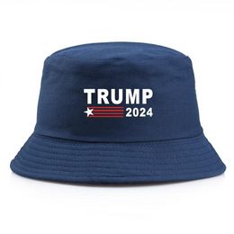 Simple Trump Bucket Sun Cap Elección presidencial de EE. UU. Trump 2024 Sombrero de pescador Primavera Verano Otoño Al aire libre gyqqq