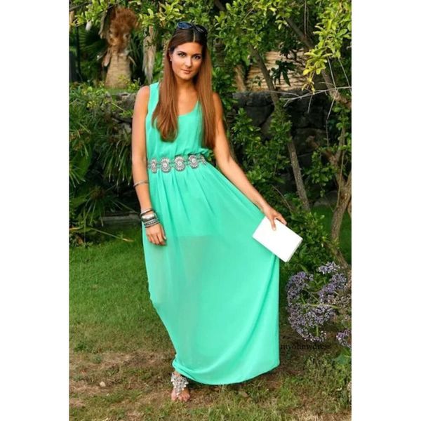 Turquoise simple Prom une ligne Crystal Sash Clace Coldudual Graduation Homecoming Robes Vestidos Largos de Fiesta Mujer Dubai Kaftan 0510