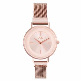 Eenvoudige vrouwen jurk horloge 2019 magneet gesp lady dressing reloj mujer mode japan quartz vrouwelijke slanke roestvrij stalen polshorloges