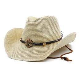 Simple Women Summer Jazz Hat Cowboy Straw Hat Men Fedora Panama Beach Zon Hoeden Chapeu unisex caps