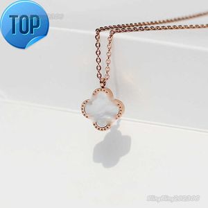 Eenvoudige Dames Luxe Designer Ketting Mode Bloemen Klavertje Vier Cleef Hanger kettingen 14K Gouden Kettingen Sieraden