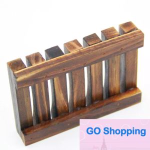 Porte-savon en bois de bambou Simple, support de plateau, étagère de rangement, boîte d'assiettes, conteneur pour assiette de bain-douche, salle de bain