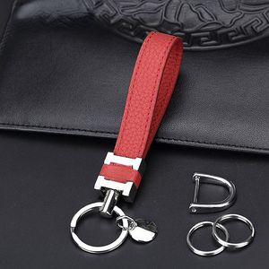 Simplicity Car Key Men's Personality High-End Echt lederen sleutelhanger hanger vrouwelijk creatief stel