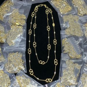 Eenvoud klassieke trui keten klassieke kettingen 18k goud verguld voor dames meisje Valentijnsdag cadeau verloving sieraden kleding accessoires