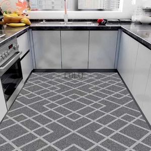 Simplicité Décoration Cuisine Tapis de Sol Super Absorbant Antidérapant Gris Tapis Doux Lavable Chambre Chevet Grand Canapé Tapis HKD230829