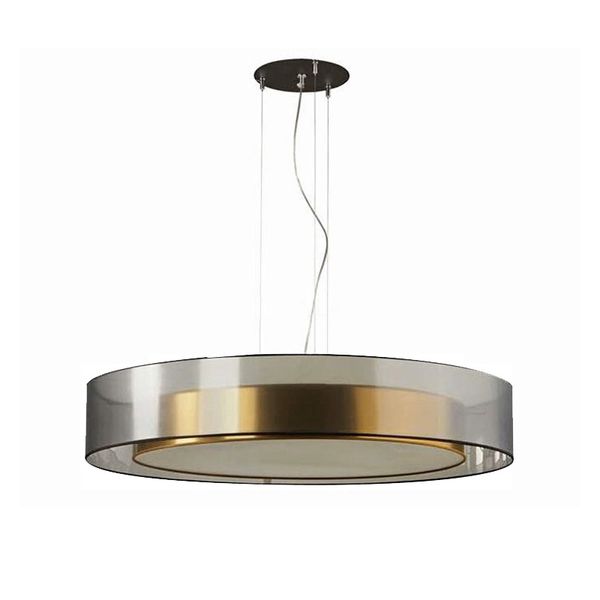 Simplicité Ronde LED Suspension Contemporaine Mode Décoration de La Maison Luminaire De Luxe Restaurant Cuivre Suspensions Dimmable