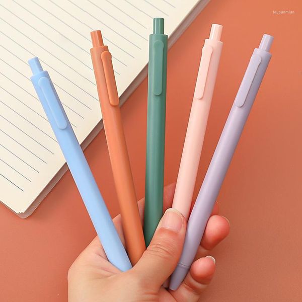 Makaron simplifié en plastique stylo neutre accessoires de bureau publicité commerciale cadeau étudiant examen papeterie fournitures en gros