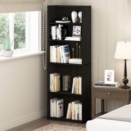 Librería de 5 estantes Simply Home, 5 niveles, color espresso