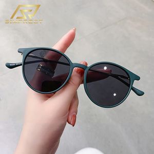 SIMPRECT moda Anti luz azul gafas de sol redondas mujeres/hombres 2023 marca de lujo diseñador Vintage gafas de sol para mujeres