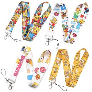 Simpson Cartoon Key Lanyard ID Badge Houders Dierentelefoon Sleutelhanger Nekbanden met sleutelhanger Telefoonaccessoires