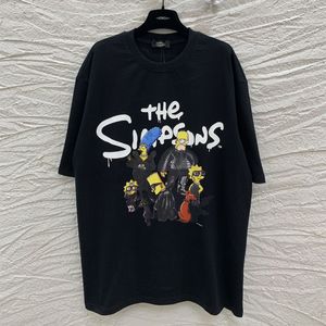 Simpson Family-geprint los T-shirt met korte mouwen voor heren en dames