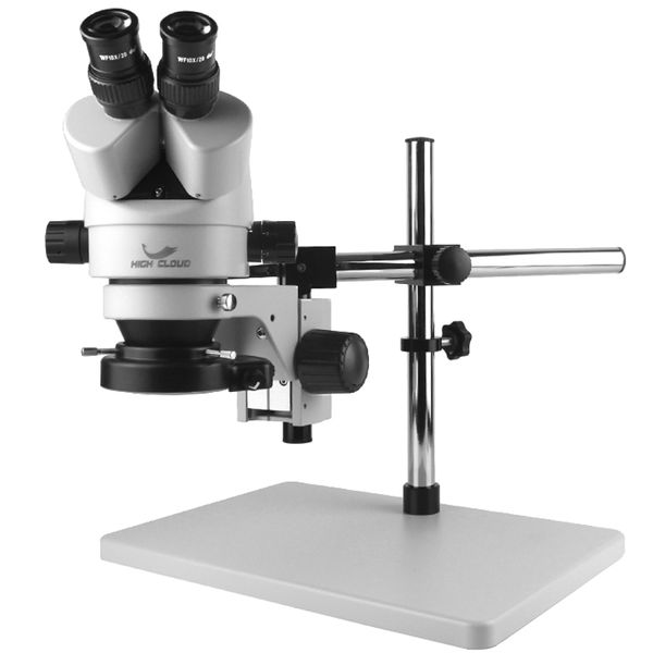 SIMUL-FOCAL 7X-45X Zoom continu Stéréo Microscope trinoculaire CTV Adaptateur Barlow Lens pour le Soudeur de réparation de PCB laboratoire