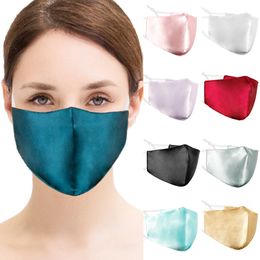 Masque tridimensionnel de couleur unie à double couche simulée été anti-poussière crème solaire glace soie masques lavables pour la peau