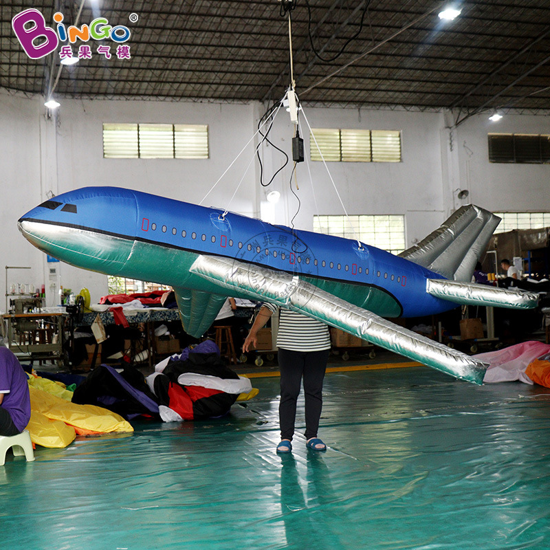 Simulated Inflatable Aircraft Blue Air Model Aerospace Military Museum Activity Promotion and Decoration Prop Model