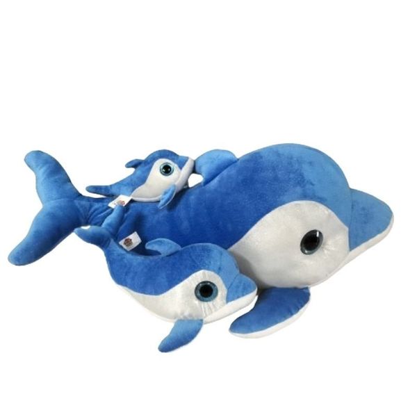 Simulate Animal Animal farci Dolphin Poisson en peluche en peluche Toys Squishy Coussin d'oreiller doux