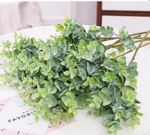 Plante simulée en plastique souple Eucalyptus mariage décorations pour la maison fleurs simulées et plantes vertes bonsaï 30 pcs/lot WL002