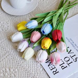Pu tulipan simulados Arreglos florales simulados Paisaje Decoración del hogar Decoración Decoración Fotografía de boda Props Flores artificiales