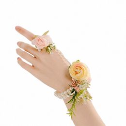 Simati Perle Poignet Frs Demoiselle D'honneur Corsage Bracelet Mariage Prom Party Filles Bijoux Mariée Main Fr Mariage Accory 12Ba #