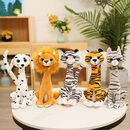 Simulation poupée animale jouets en peluche gros commerce extérieur lion chien poupée tigre chaton Rag Doll