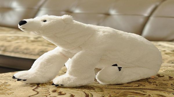 simulation animal ours polaire en peluche animaux marins ours blanc jouets réalistes pour enfants accessoires de maternelle déco 24 pouces 60 cm DY506237324