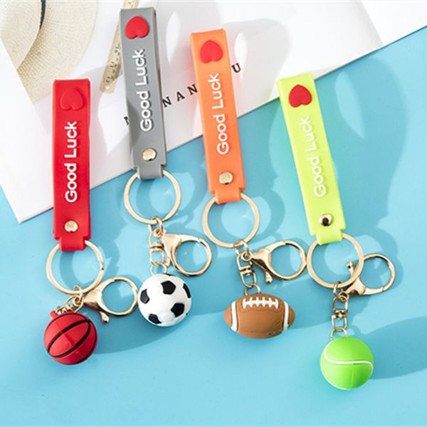 Porte-clés de balle de Simulation, breloque de Football, basket-ball, sac de Baseball, pendentif pour Fans, Mini cadeau de sport