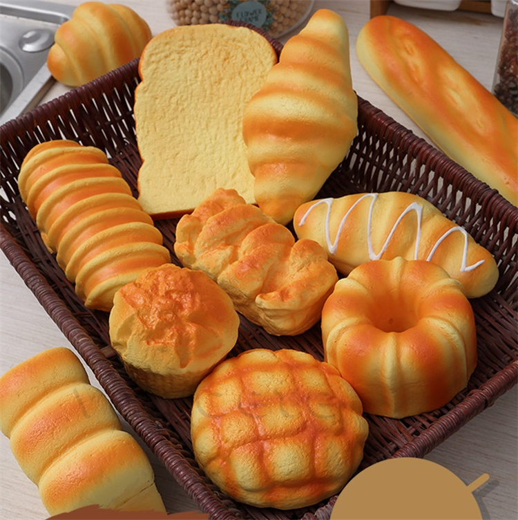 Simulation bread stress Decompression Toy knead stress relief god fake food photography props window cabinet ornaments ZC470