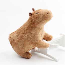 Simulation capybara en peluche en peluche jouet softs poupées réelles capybara poupées enfants toys peluche jugues christmas cadeau 18cm 25616070