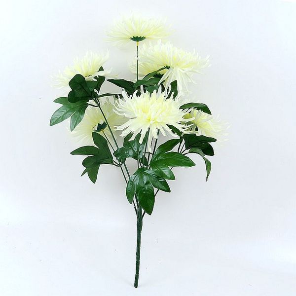 Simulation chrysanthème sept têtes chrysanthème doré fleur en soie tige épaisse fausse fleur simulation fleur