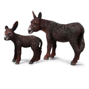 Simulation Donkey Action Figures PVC Lifelike Education Kids Children Wild Animal Model Toy Gift Cute Toys